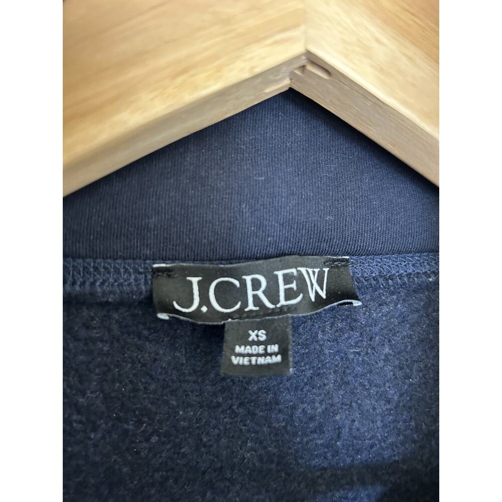 J.Crew Navy Green Warm-Up Fleece Pullover XS CP983 - Picture 5 of 12